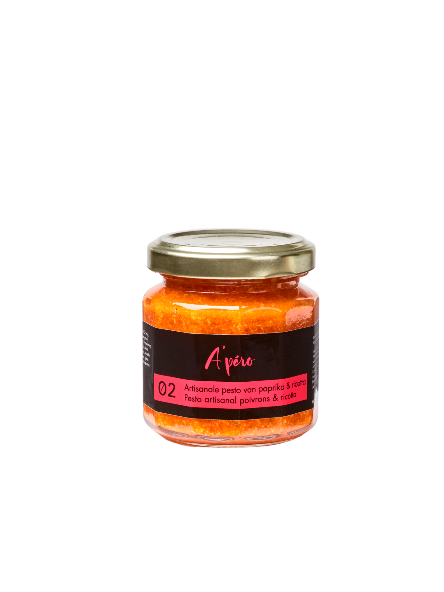 A'pero (2) artisanale pesto van paprika & ricotta 100gr